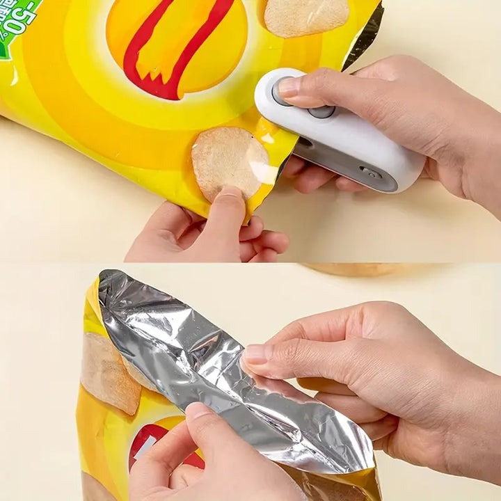 Draagbare Zaksluiter met USB-Oplaadbare Batterij | Mini Sealer voor Snacks