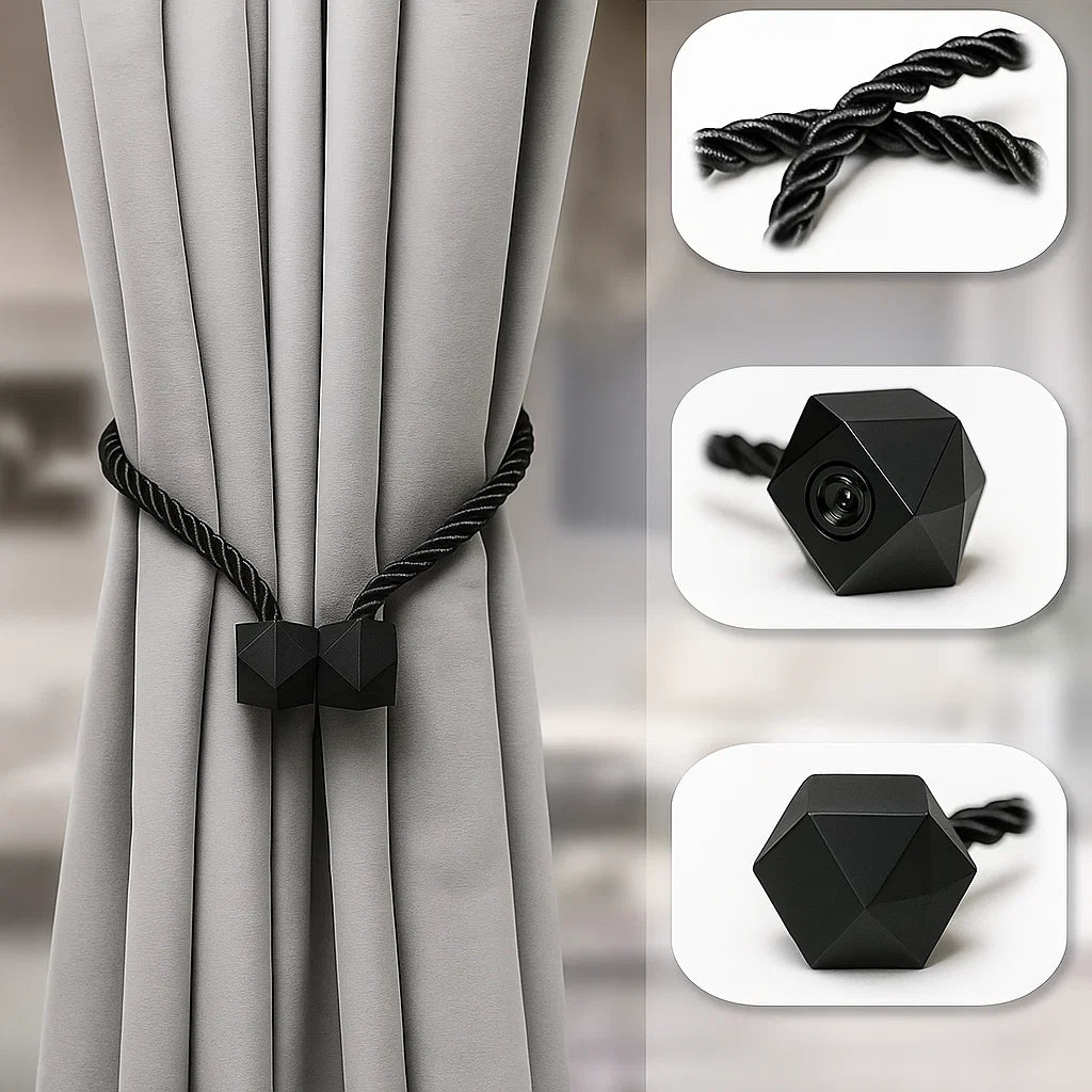 Magnetische Gordijnhouders | Modern Touwdesign | Set van 2
