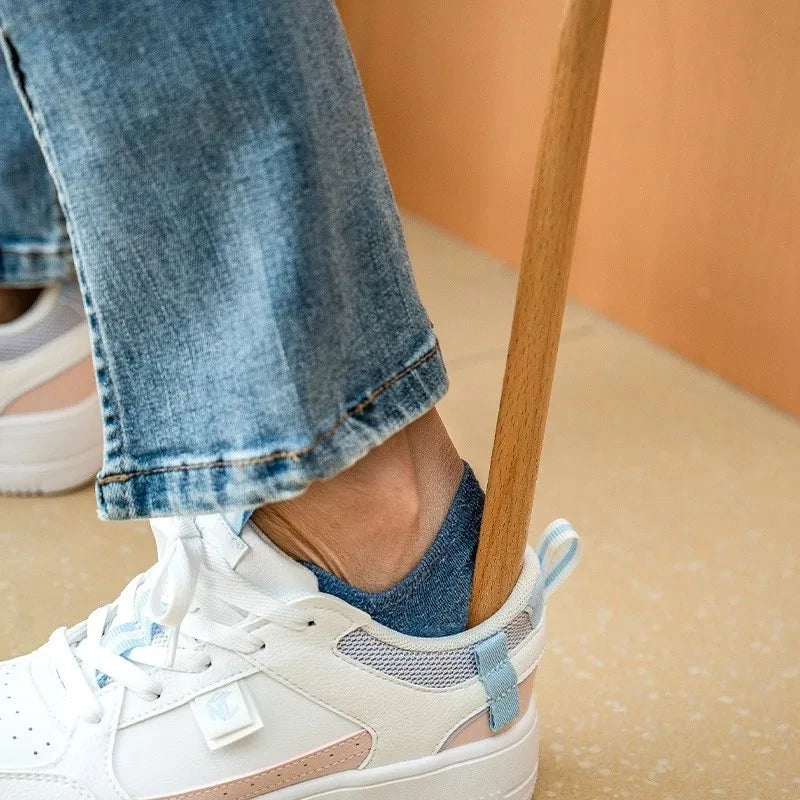 50cm Houten Schoenlepel met Magnetische Basis | Ideaal voor Thuisgebruik