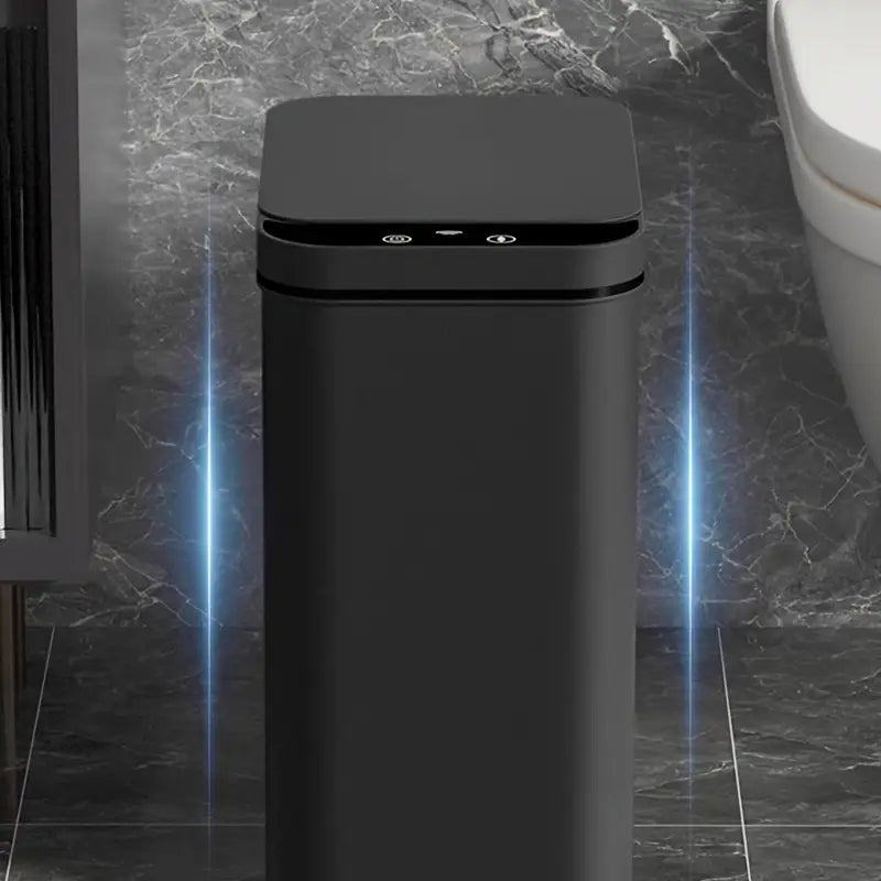 Zwarte Prullenbak met Sensor | Automatische Slimme Vuilnisbak met Deksel