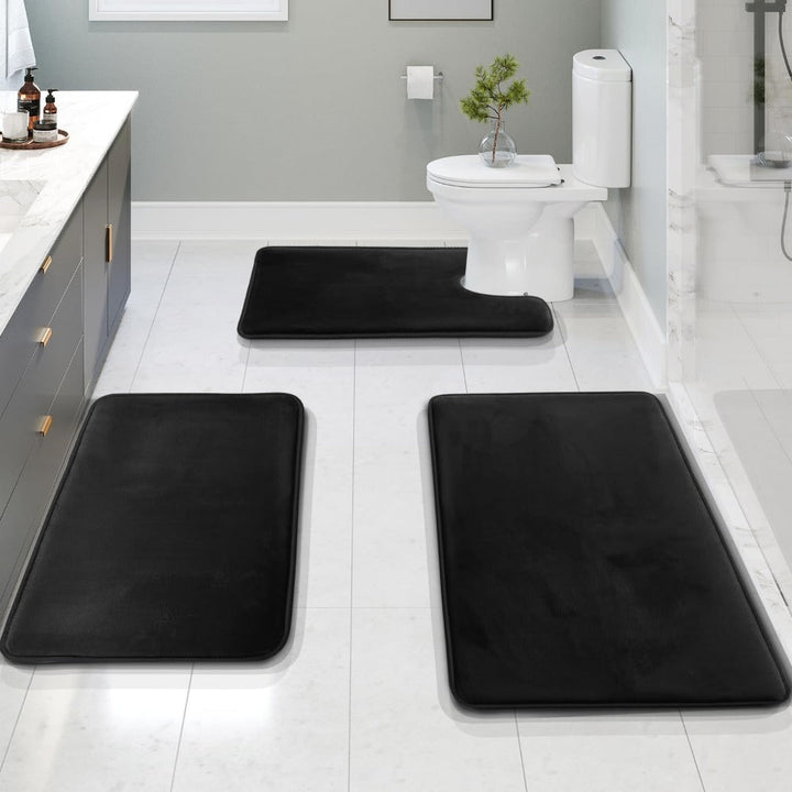 VelvaLuxe Memory Foam Badmatten Set | 3-delig | Ultra-Zacht & Antislip