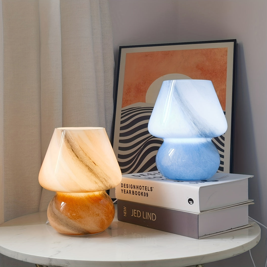 Mushroom Lamp | Elegante LED Nachtlamp met Planetair Patroon