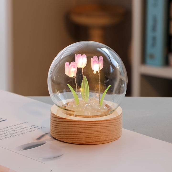 Tulip Lamp | Creatieve Doe-Het-Zelf Tafellamp met Cadeauzakje