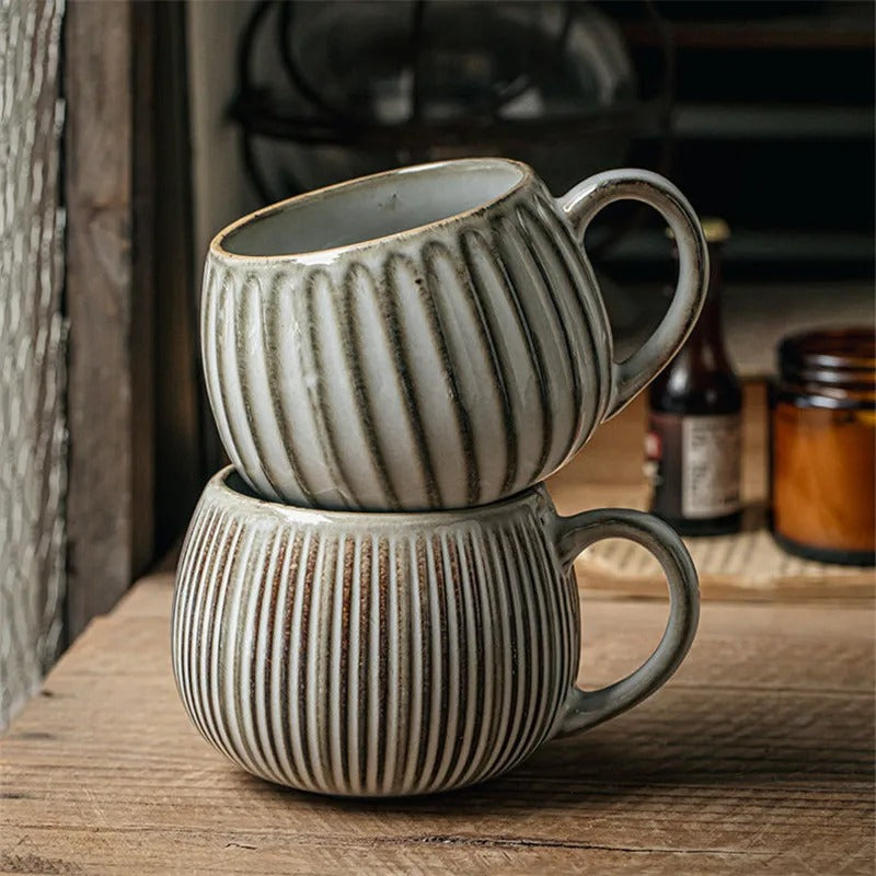Scandinavische Keramieken Bekerset | Handgemaakt | Set van 2 | 200 ml