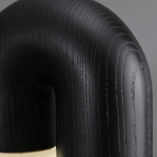 Diapole | Vintage Tafellamp van Massief Essenhout & Acryl – Dimbare LED Verlichting