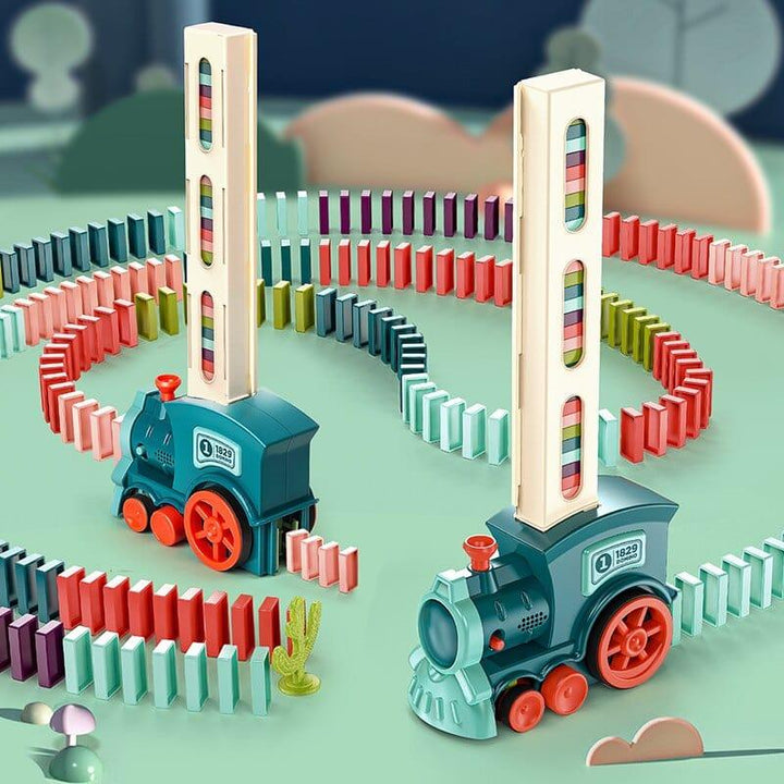 Domino Train™ | Automatische Domino Trein | Inclusief 60 Stenen
