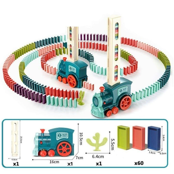 Domino Train™ | Automatische Domino Trein | Inclusief 60 Stenen