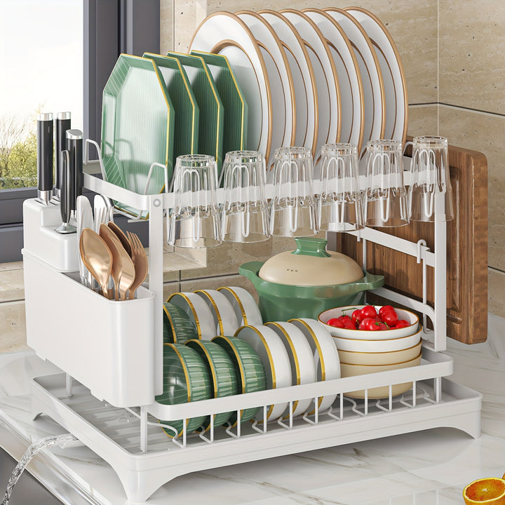 Double Dish Rack | Ruimtebesparend en Groot Capaciteit