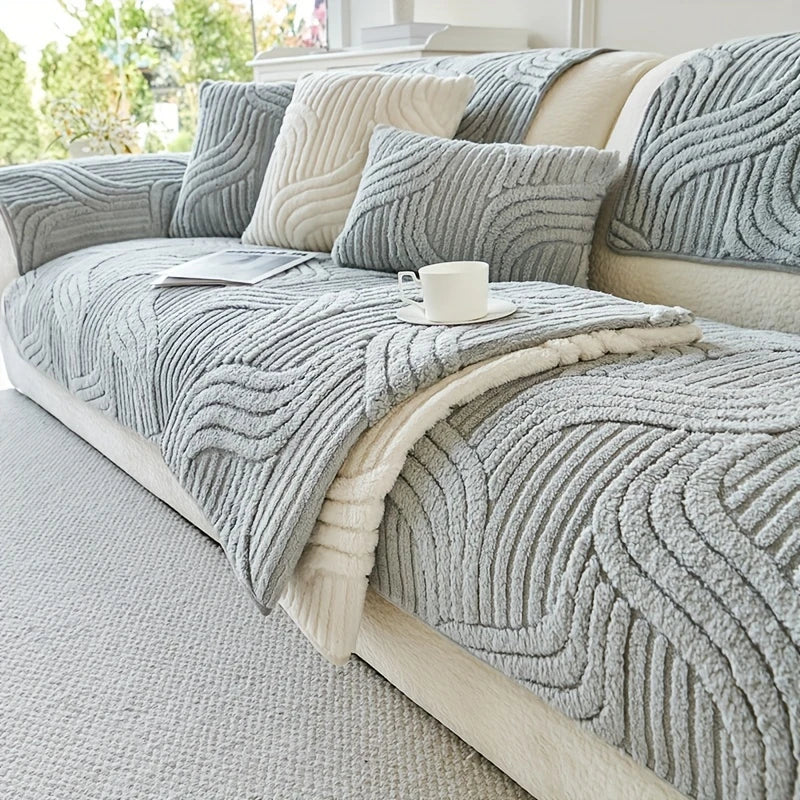 Luxe Antislip Fleece Bankhoes | Pluche, Wasbaar & Huisdiervriendelijk
