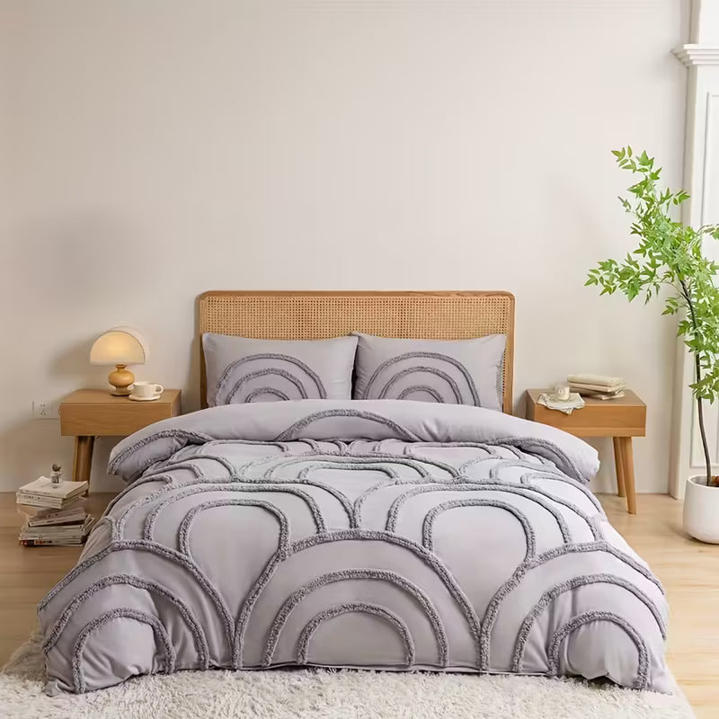 Boho Dekbedovertrek Set | 3-Delig met Kussenslopen | Zacht Microvezel & Ritsluiting