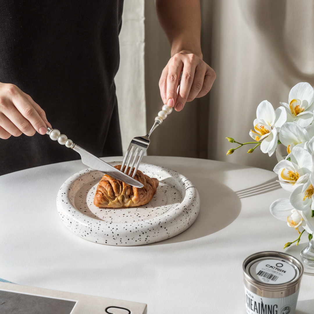 Luxe Bestekset met Imitatieparels | Elegant Design | Complete Set per Persoon