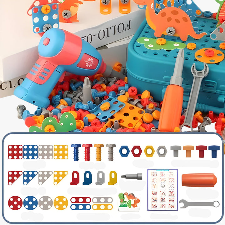 Screw Set™ | Elektrische Kinderboor & Bouwkoffer | Creatief & Educatief Speelplezier