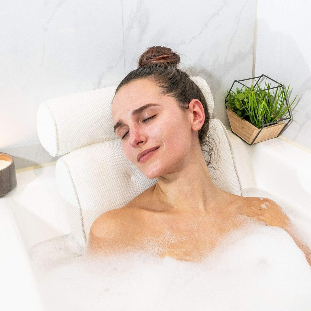 AquaLuxe Ergonomisch Badkussen | Antislip & Snel Droog | Luxe Comfort