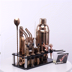 ProMix™ 20-Delige Cocktail Shaker Set | RVS Set met Standaard & 750ml Shaker