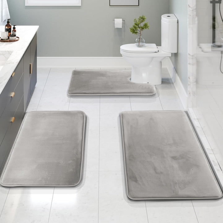 VelvaLuxe Memory Foam Badmatten Set | 3-delig | Ultra-Zacht & Antislip