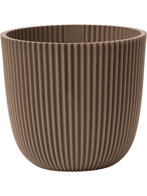 Nature Groove | Duurzame Bloempot van Natuurlijke Materialen – Warm Taupe