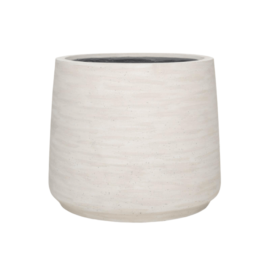 Jumbo Patt Ivory Washed | Grote Handgemaakte Bloempot in Natuurlijke Ivoorlook