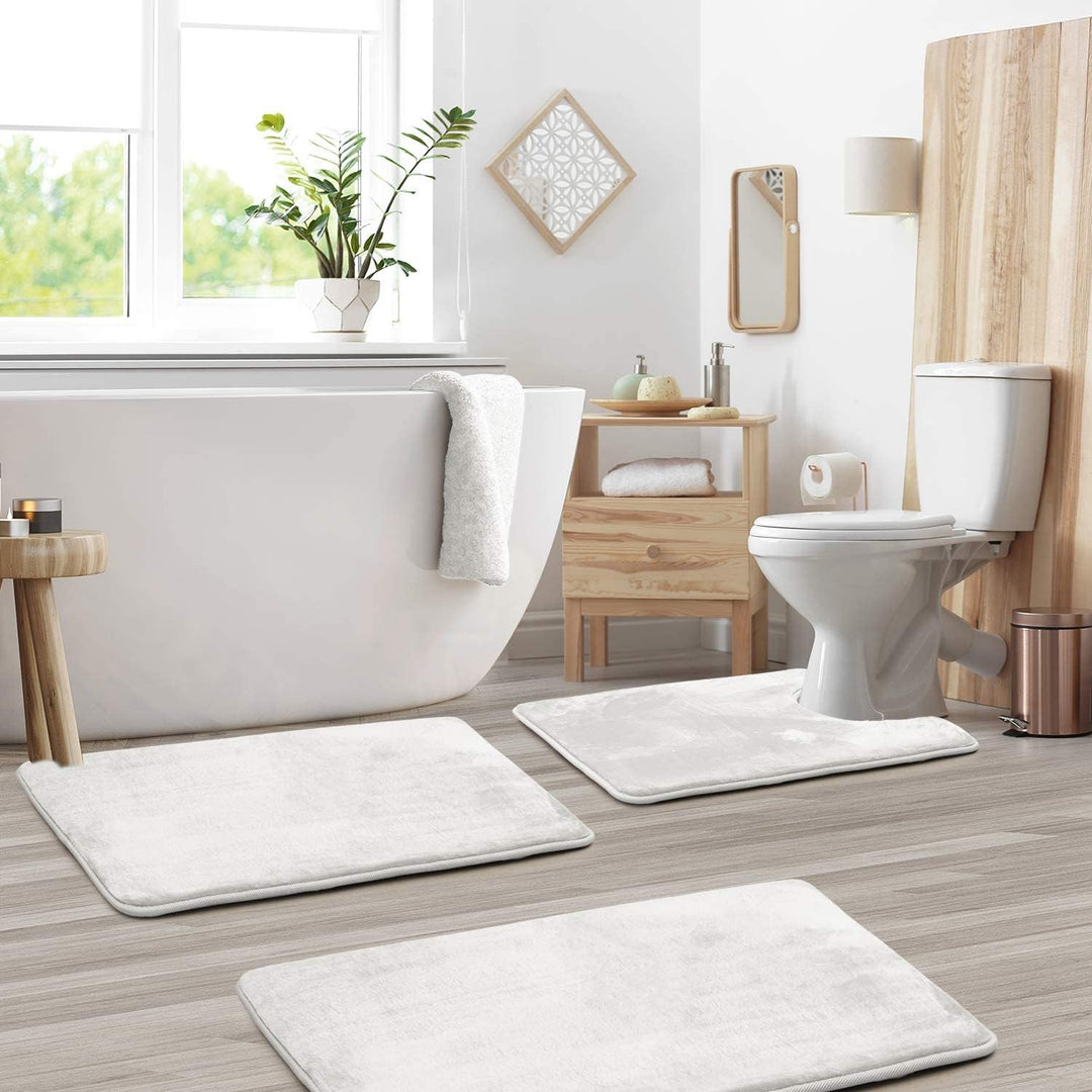 VelvaLuxe Memory Foam Badmatten Set | 3-delig | Ultra-Zacht & Antislip